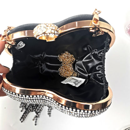 Women's Tassel Inlaid Diamond Handbag high standard women bag